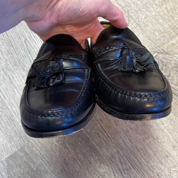 Allen Edmonds Loafers Shoes 9.5 D Maxfield Black Tassel Slip On USA Office - Picture 6 of 10